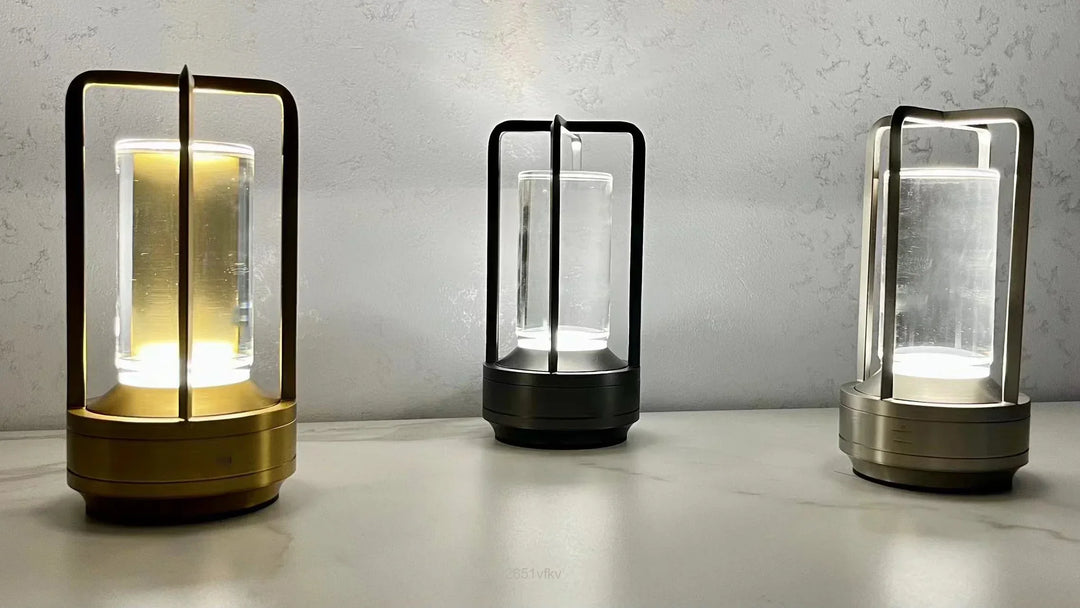 Skanto | Wiederaufladbare kabellose LuxuryGlow Tischlampe – Elegante kabellose Lampe für jede Stimmung