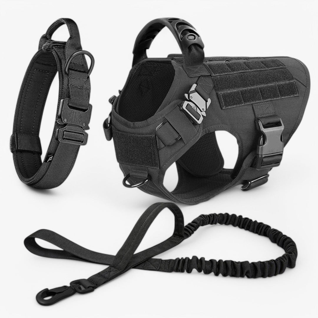 Skanto | KrachtGrip Hundegeschirr – Verstellbares taktisches Geschirr für Training & Spaziergänge