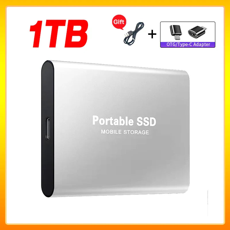 Skanto | Hochgeschwindigkeits-Externe Solid State Drive 1TB Tragbare Externe Festplatte SSD 2TB Externe SSD Festplatte für Laptop Mac