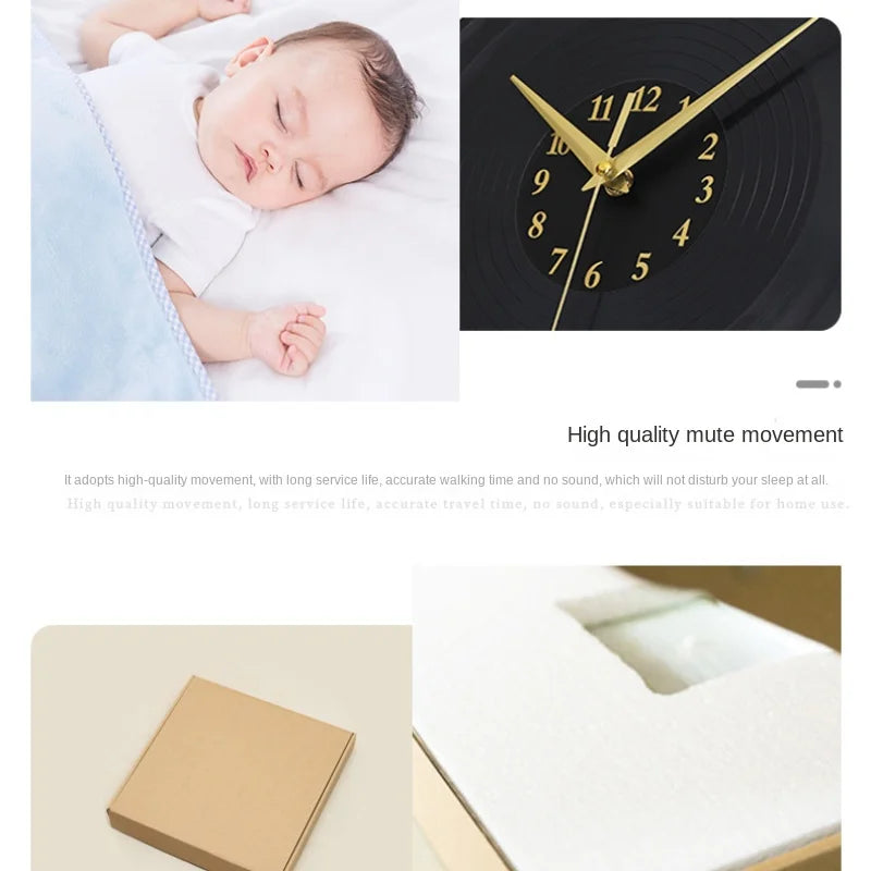 Skanto | Musikalische Vinyl-Poster Wanduhr