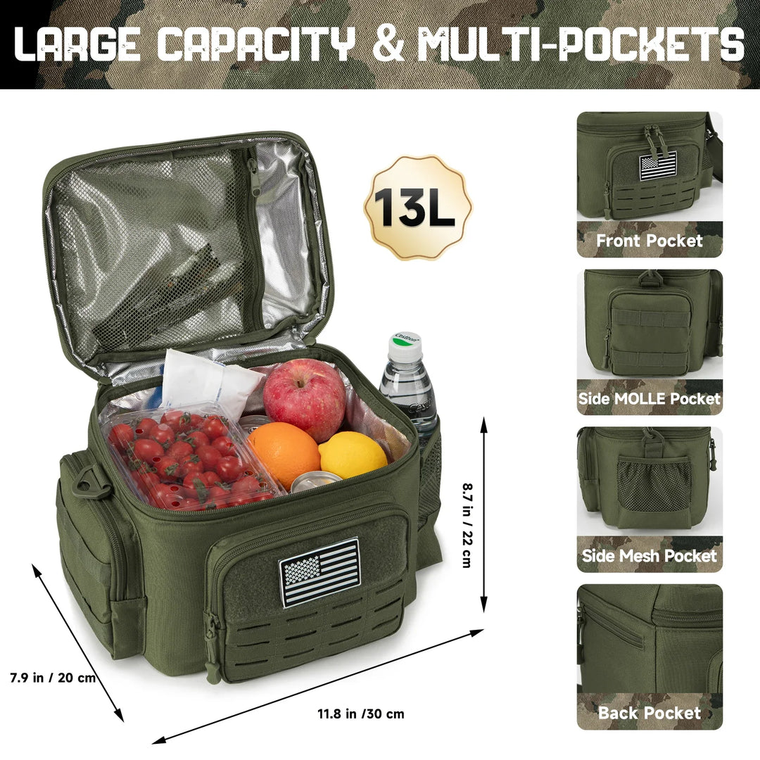 Skanto | Militärische taktische Lunchbox für Herren – Robust, auslaufsicher, isolierte Kühltasche für Arbeit, Camping, Picknickmahlzeiten