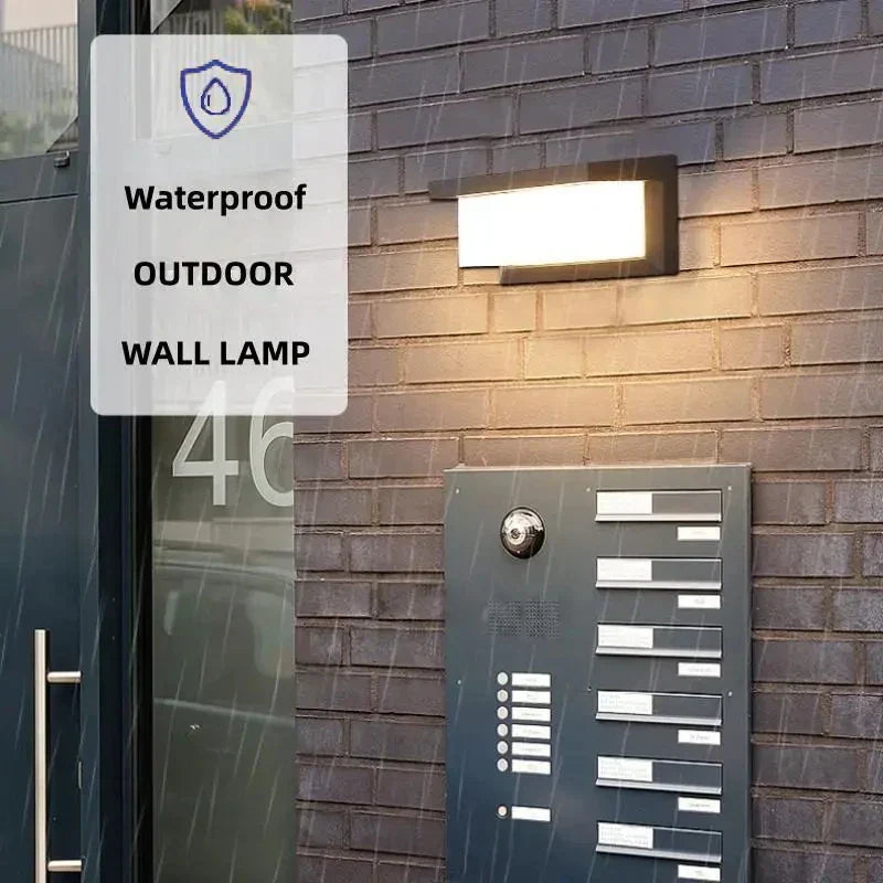Skanto | LED-Wandleuchte mit Radar-Bewegungssensor – 16W wasserdichte Leuchte für Innen- und Außenbereich, kalt- und warmweißes Licht, AC85-265V