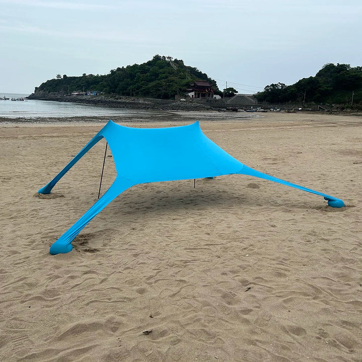 Skanto | Solaviva Strandzelt mit UV-Schutz UPF50+ | Windresistent & Wasserdicht | Für 3–4 Personen | 200×200×170 cm