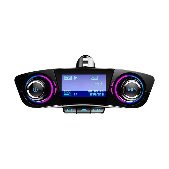 Skanto | Bluetooth 5.0 Auto-FM-Transmitter mit Dual-USB-Ladegerät und LED-Anzeige
