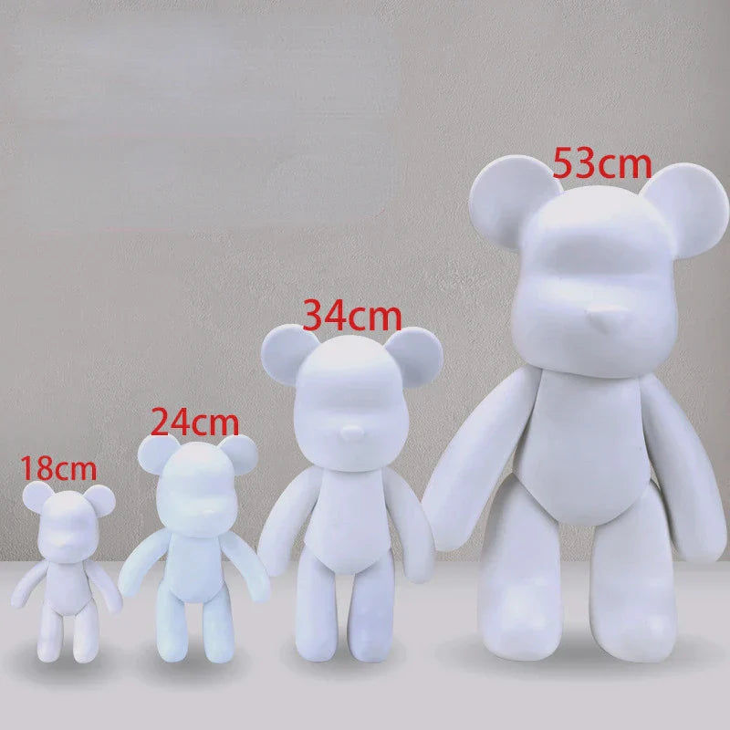 Skanto | Graffiti Malt Fluide Voldsom Bear White Body Ornaments DIY Handmade Personalized Model Home Desktop Decoration Accessories Neu