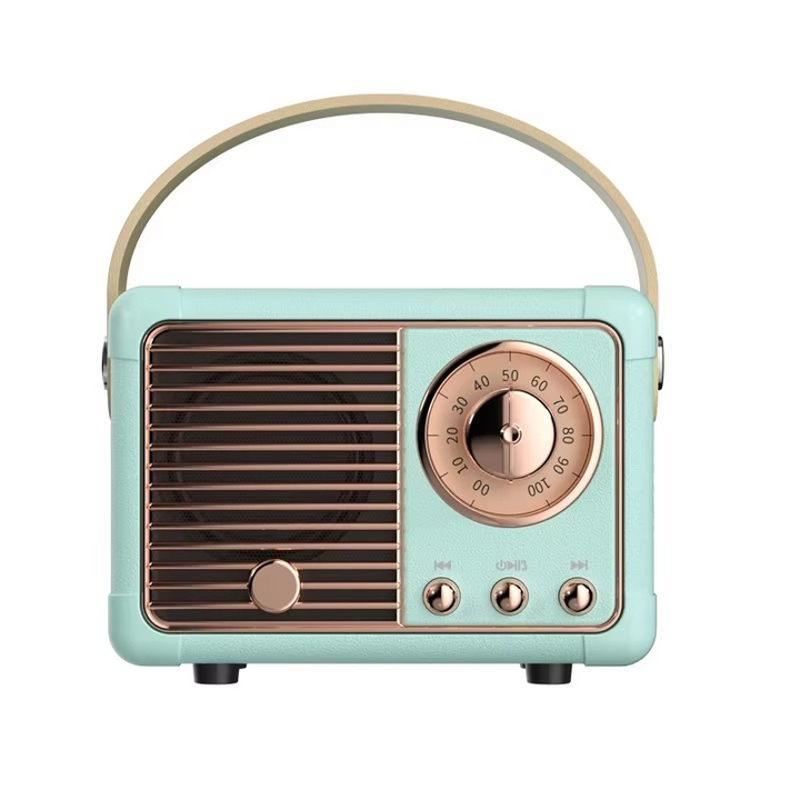 Skanto | Kabelloser Bluetooth-Lautsprecher im Vintage-Stil mit Subwoofer