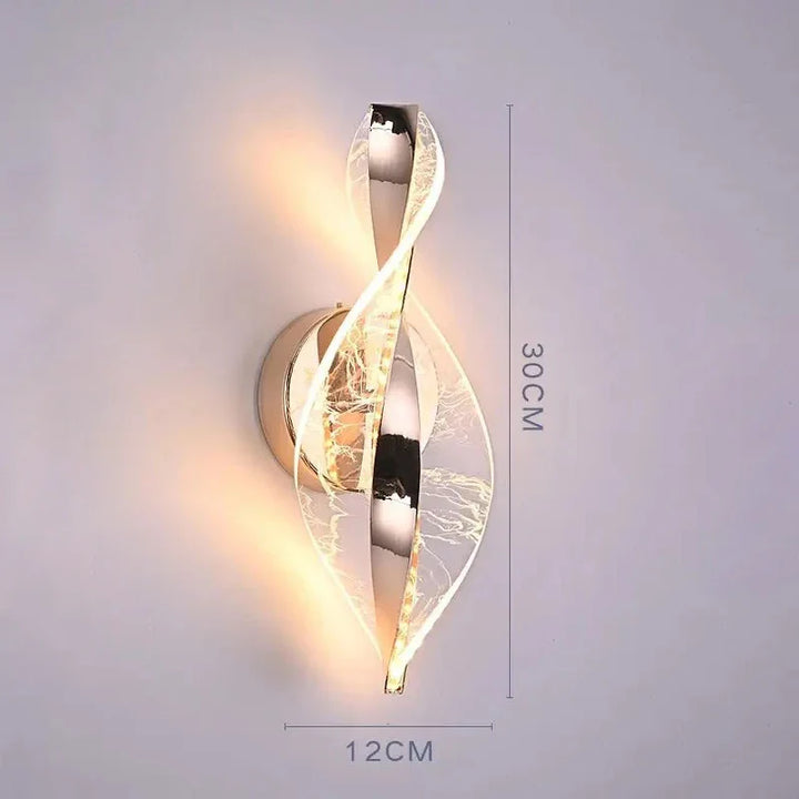 Skanto | NordGlow LED-Wandleuchte | Modernes Acryl- & Metalldesign | 3 Lichtfarben | Kreative Innenbeleuchtung für Wohn- & Schlafzimmer