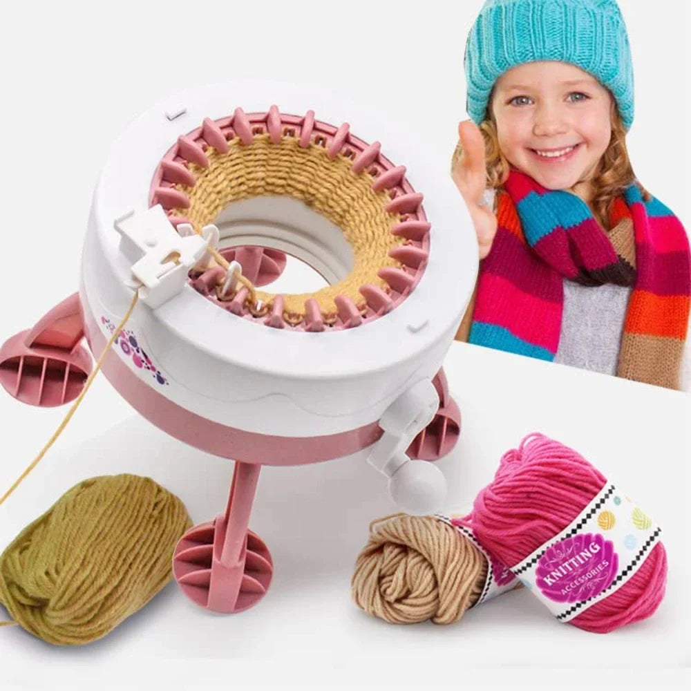 Skanto | Strickolino Strickmaschine | 22 Nadeln | Automatisches Rundstrick-Set für Anfänger & Erwachsene | Schneller Stricker mit Zubehör