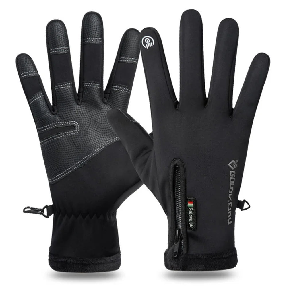 Skanto Skanto | IronRide Motorrad Winterhandschuhe | Wasserdicht & Winddicht | Fleece-gefüttert & Touchscreen-kompatibel | Taktisches Design