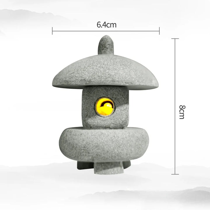 Skanto | Mini Pagoda ZenStone | Sandstein-Dekoration | Für Garten, Bonsai & Zen-Oasen | Handgefertigt