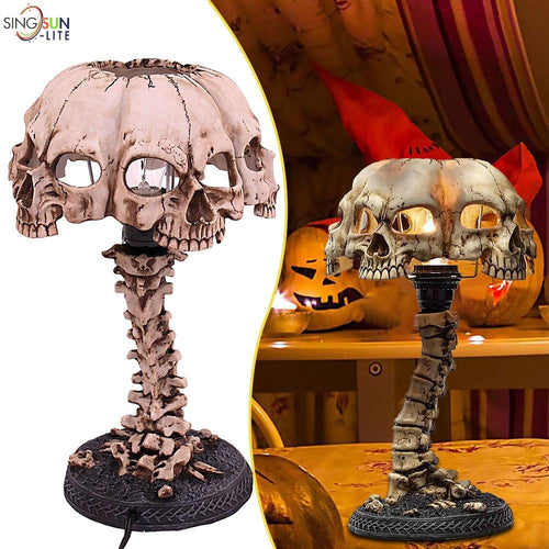 Skanto Leuchtender Totenkopf Nachtlicht Kreative Harz Totenkopf Tischlampe Home Office Dekor Desktop Ornament Skanto Party Dekor