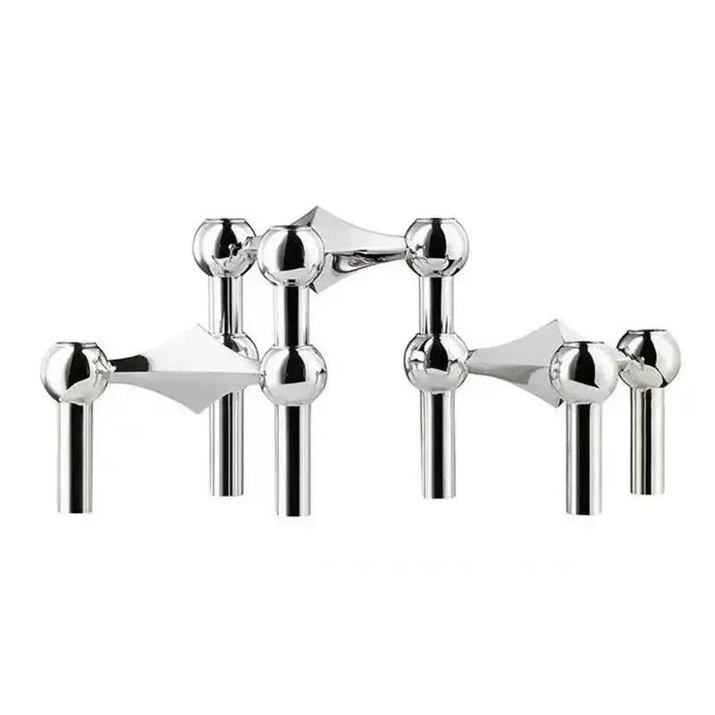 Skanto | Metall-Kerzenständer – Modulares Molekül-Design, Tisch & Deko