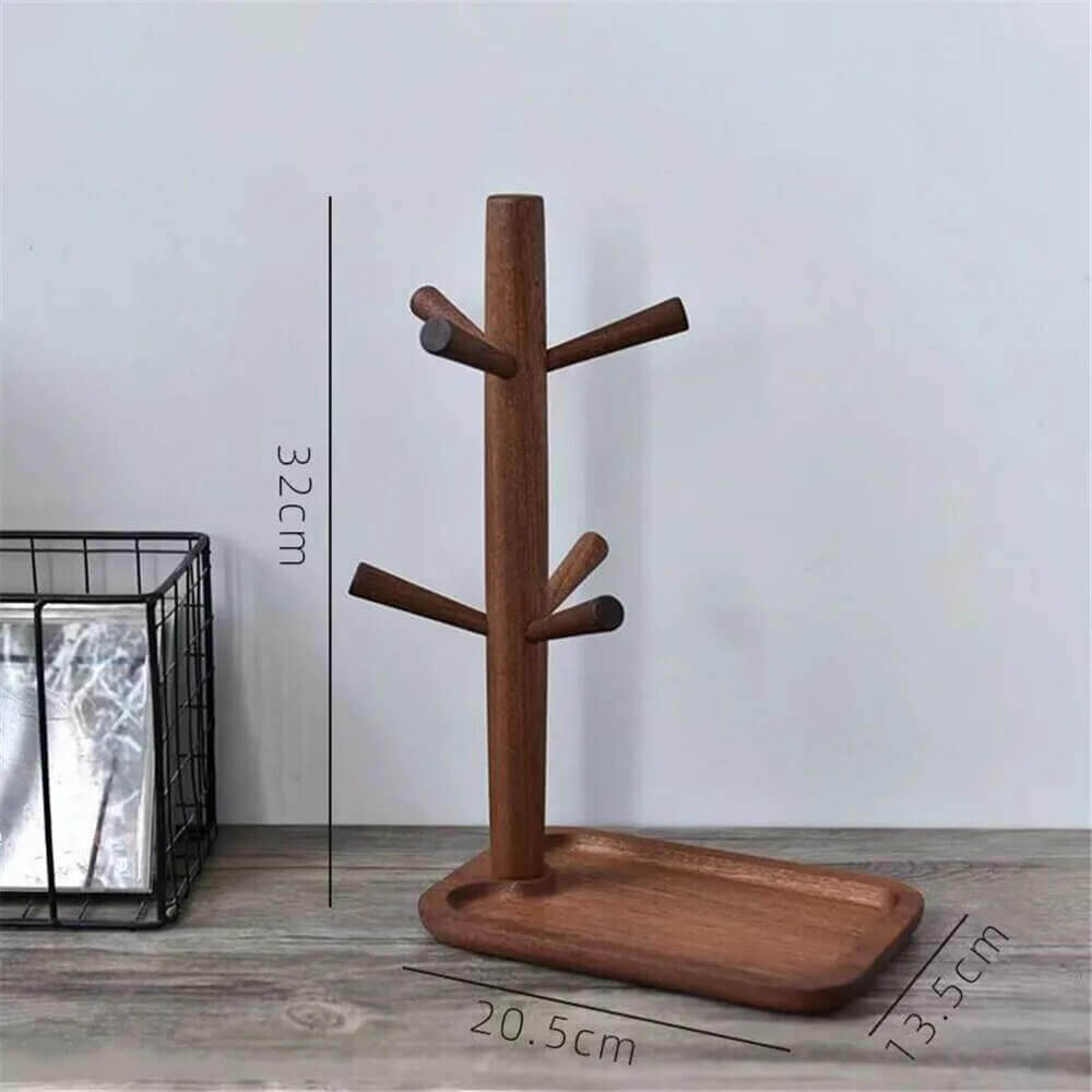 Robuster Tassenhalter aus Holz: Tassenbaum in verschiedenen Formen + Farben