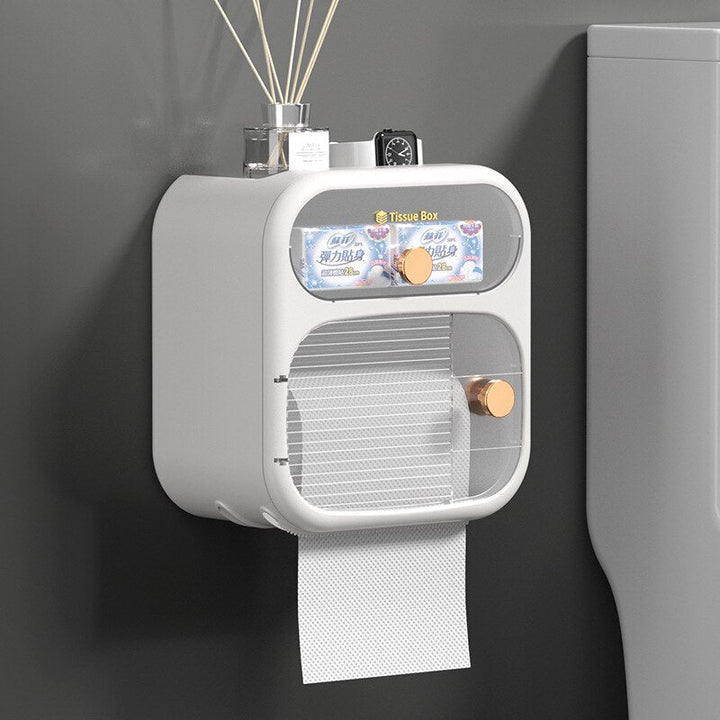 Skanto | MultiBox Wandmontierte Toilettenpapier-Handtuch-Aufbewahrungsbox