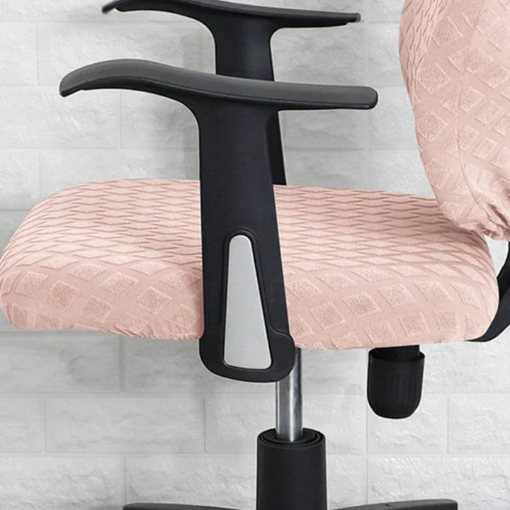 Skanto | Spandex Stretch Bürostuhlbezug Jacquard Sitzbezug Ananas Mesh Fleece Schutzbezug Elastischer Computerstuhl-Protektor