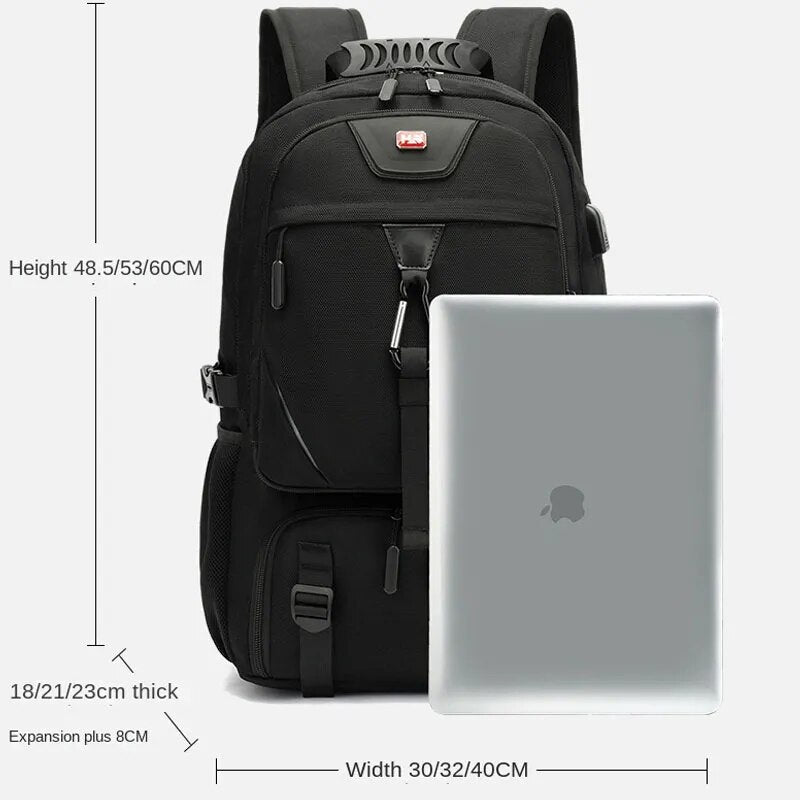 Skanto | Tech Trek Pro 50-80L – Der ultimative Rucksack mit USB-Ladefunktion | Robust und geräumig