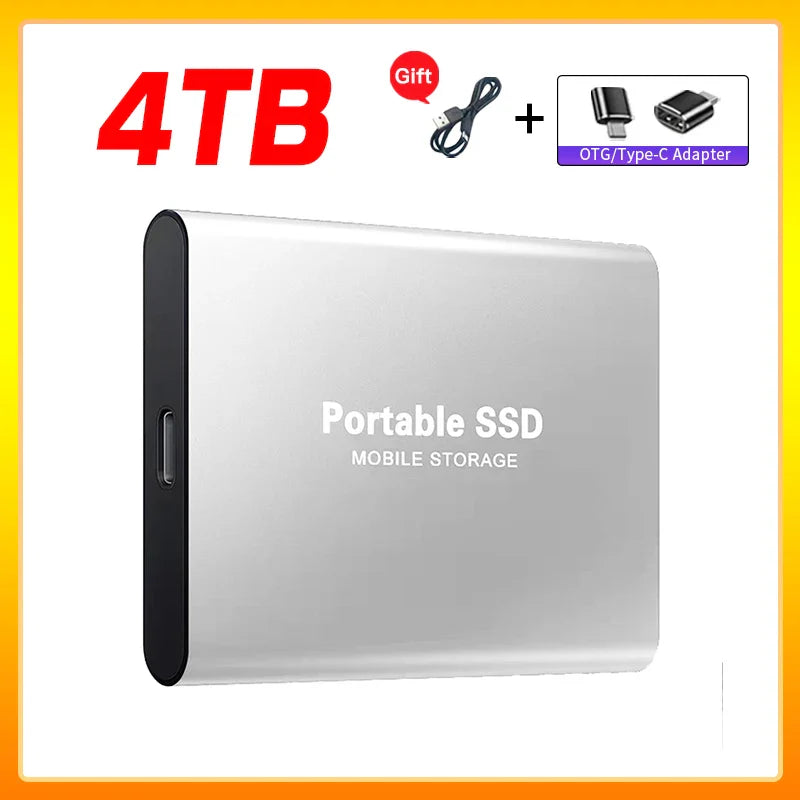 Skanto | Hochgeschwindigkeits-Externe Solid State Drive 1TB Tragbare Externe Festplatte SSD 2TB Externe SSD Festplatte für Laptop Mac