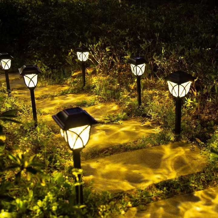 Skanto | 2er-Pack Solar-LED-Gartenleuchten für Wege und Landschaft
