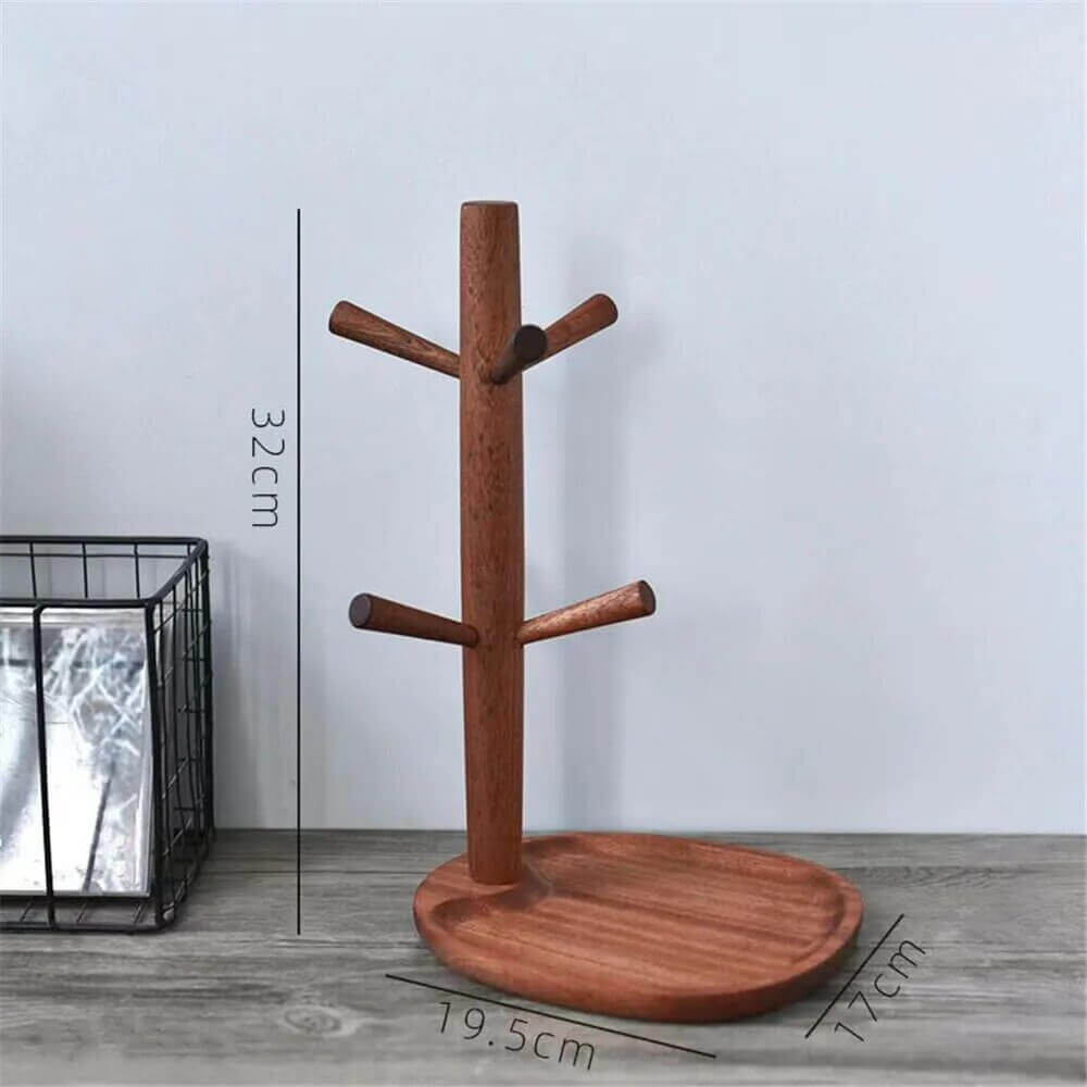 Robuster Tassenhalter aus Holz: Tassenbaum in verschiedenen Formen + Farben