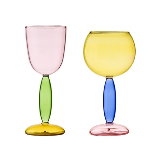 Skanto | Borosilikat 3-Farben-Glas – Weinglas