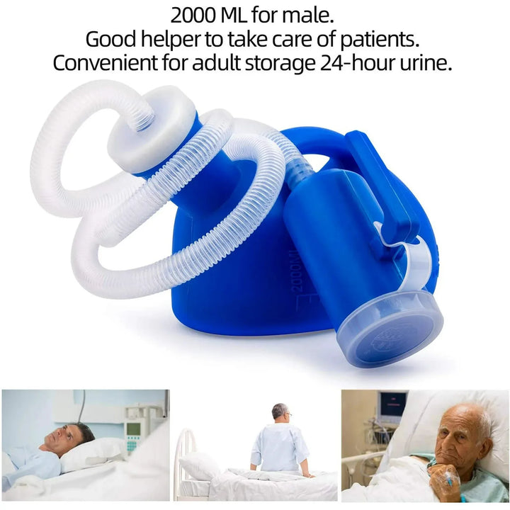 Skanto | Auslaufsicheres tragbares Urinal für Männer: 2000 ML Urinflasche für Zuhause, Camping, Roadtrips