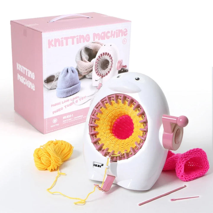 Skanto | Strickolino Strickmaschine | 22 Nadeln | Automatisches Rundstrick-Set für Anfänger & Erwachsene | Schneller Stricker mit Zubehör