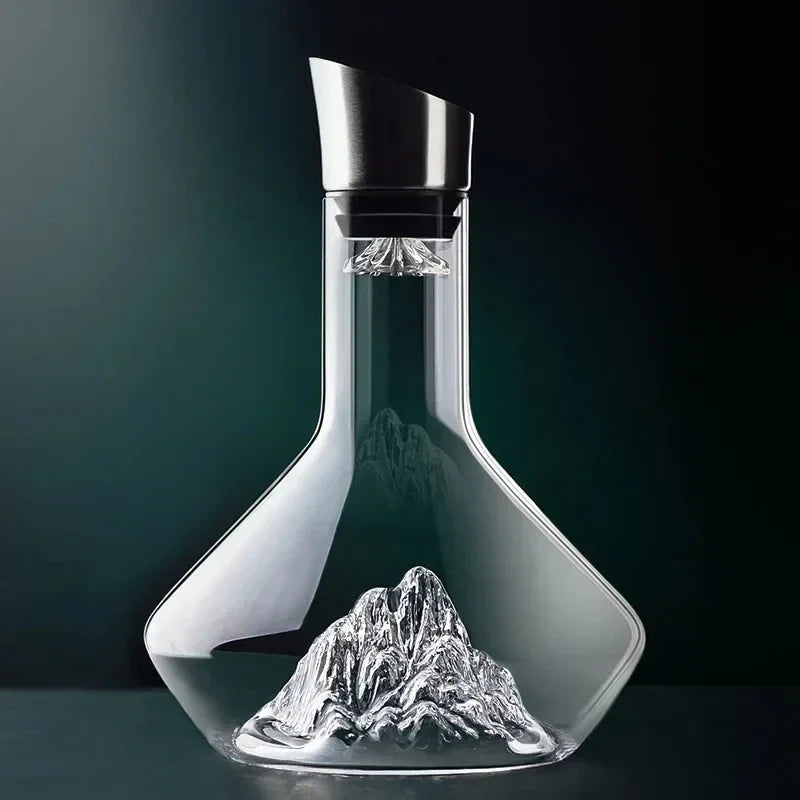 Skanto | 1500ml Iceberg Karaffe Kreatives bleifreies Kristallmaterial Luxus Hochwertiger Rotwein-Verteiler Karaffe Weinkrug