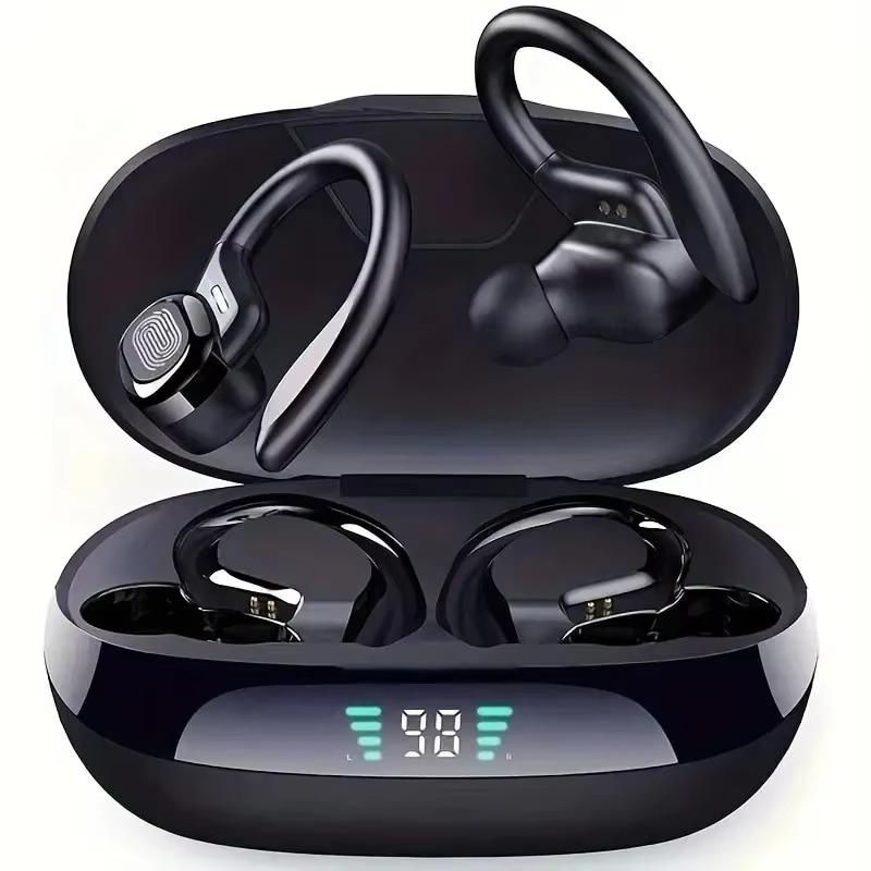 Skanto | SP16 True Wireless Earbuds mit Ohrhaken, wasserdichte Sportkopfhörer mit Mikrofon und HiFi-Stereo-Sound