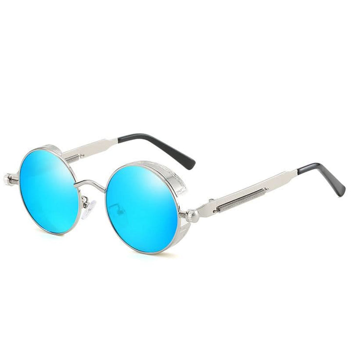 Skanto | Vintage Runde Steampunk Sonnenbrille Polaroid UV400
