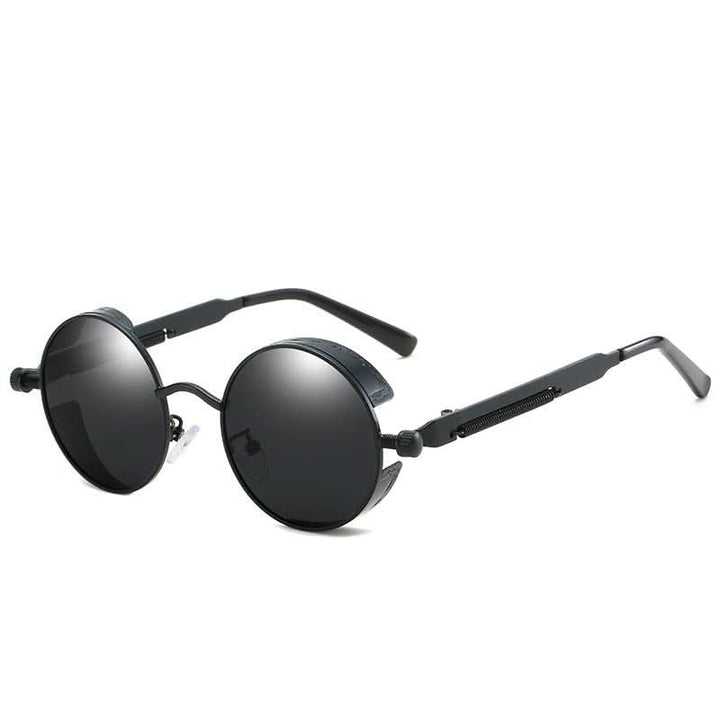 Skanto | Vintage Runde Steampunk Sonnenbrille Polaroid UV400