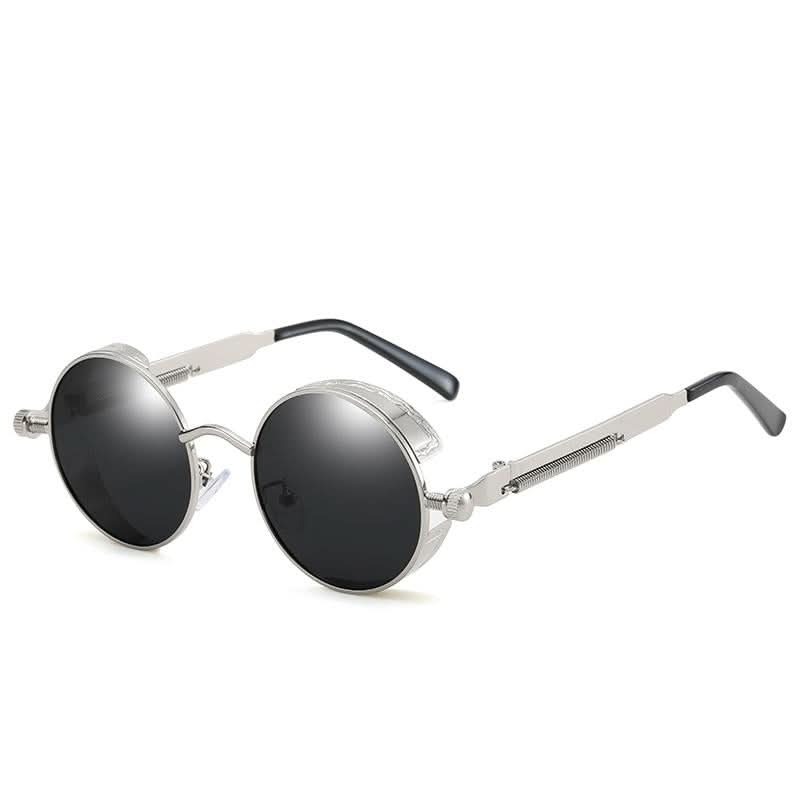 Skanto | Vintage Runde Steampunk Sonnenbrille Polaroid UV400