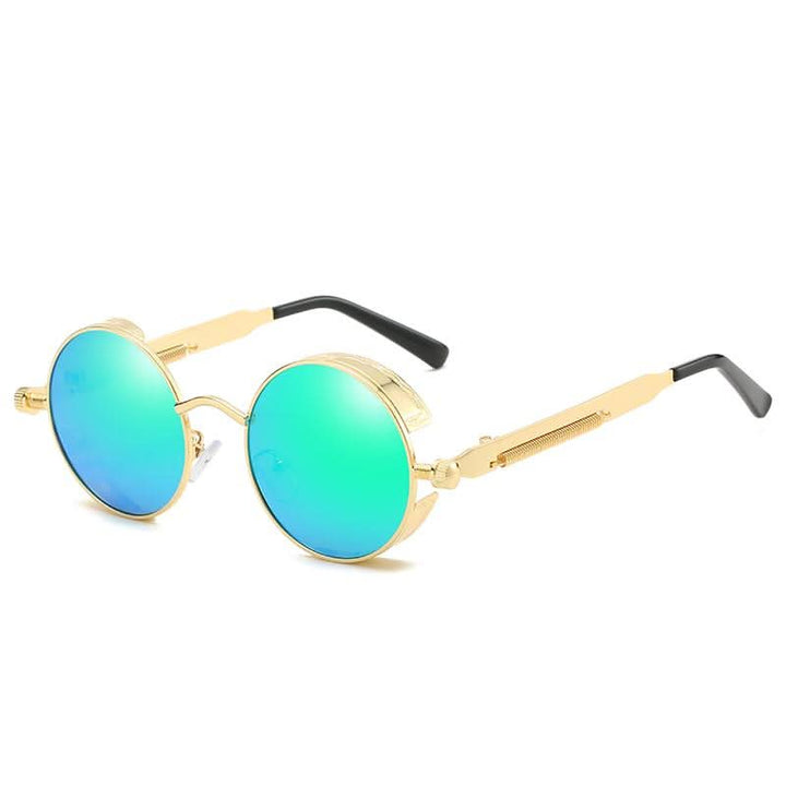 Skanto | Vintage Runde Steampunk Sonnenbrille Polaroid UV400