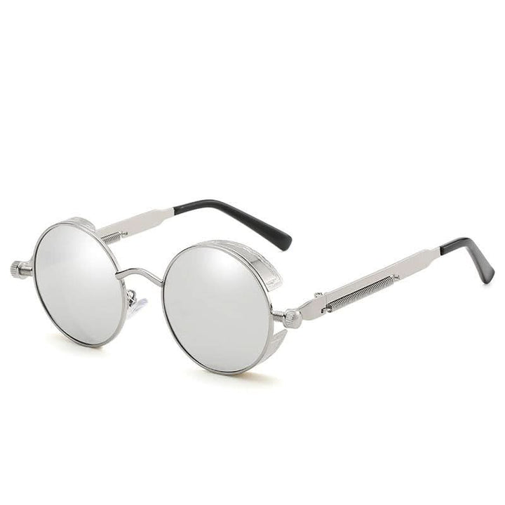Skanto | Vintage Runde Steampunk Sonnenbrille Polaroid UV400