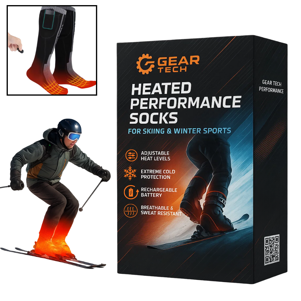 Skanto | Wiederaufladbare beheizte Skisocken & Fußwärmer – Elektrische Thermosocken für Skifahren, Snowboarden & Wintersport UK