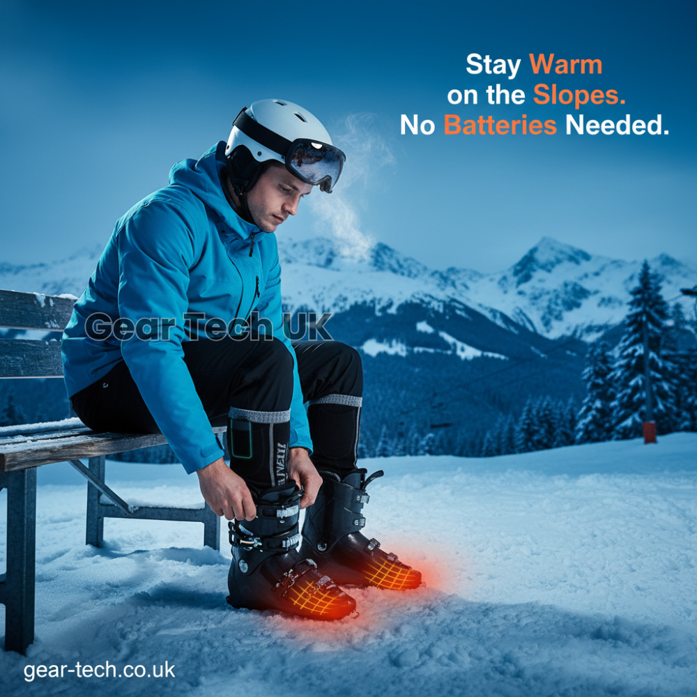 Skanto | Wiederaufladbare beheizte Skisocken & Fußwärmer – Elektrische Thermosocken für Skifahren, Snowboarden & Wintersport UK