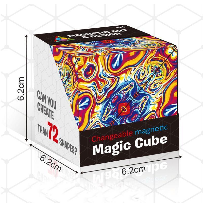 Magnetischer Formwandel-Würfel | Verwandlungs-Puzzle Spielzeug | Mehrfarbig