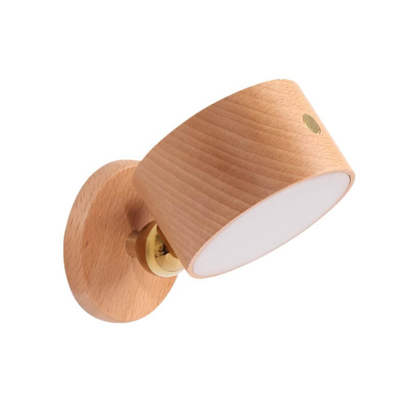 Skanto | Einfache Holz USB Wiederaufladbare Touch Magnet LED Nachtlicht Wandlampe