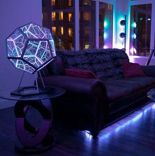Skanto | Infinity Dodekaeder LED Nachtlicht Kunst Tischlampe