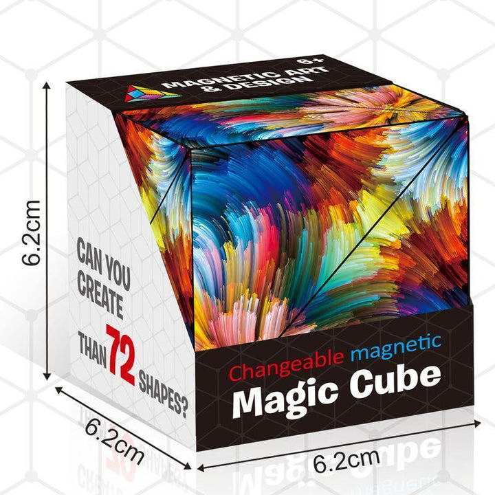 Magnetischer Formwandel-Würfel | Verwandlungs-Puzzle Spielzeug | Mehrfarbig