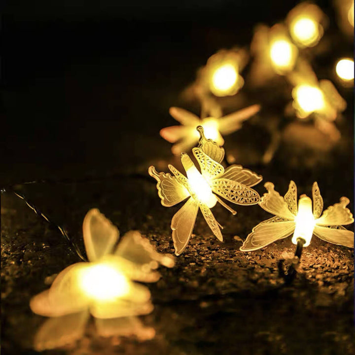 Skanto | Luminelle LED-Lichterkette | Schmetterlings-Design | Für Garten, Balkon & Terrasse | Outdoor-Dekoration
