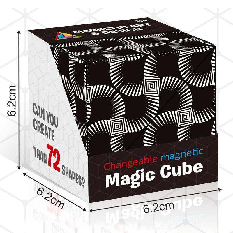 Magnetischer Formwandel-Würfel | Verwandlungs-Puzzle Spielzeug | Mehrfarbig