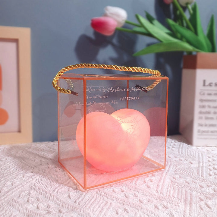 Skanto | LuvSphere Silikon-LED-Nachtlicht | Herzförmiges Design | Tischlampe | Warmes Umgebungslicht | Dekorativ