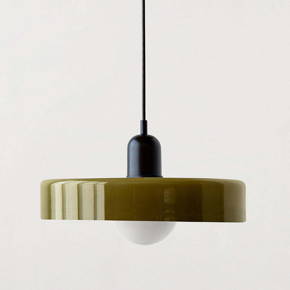 Skanto | Pendelleuchte aus farbigem Glas – Elegante Hängelampe im Bauhaus-Stil für Wohn- & Esszimmer