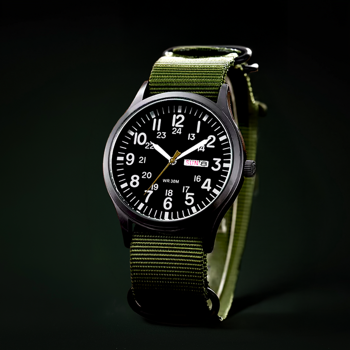 Skanto | Robuste Outdoor-Uhr für Herren – Wasserdichter Militärstil aus Edelstahl