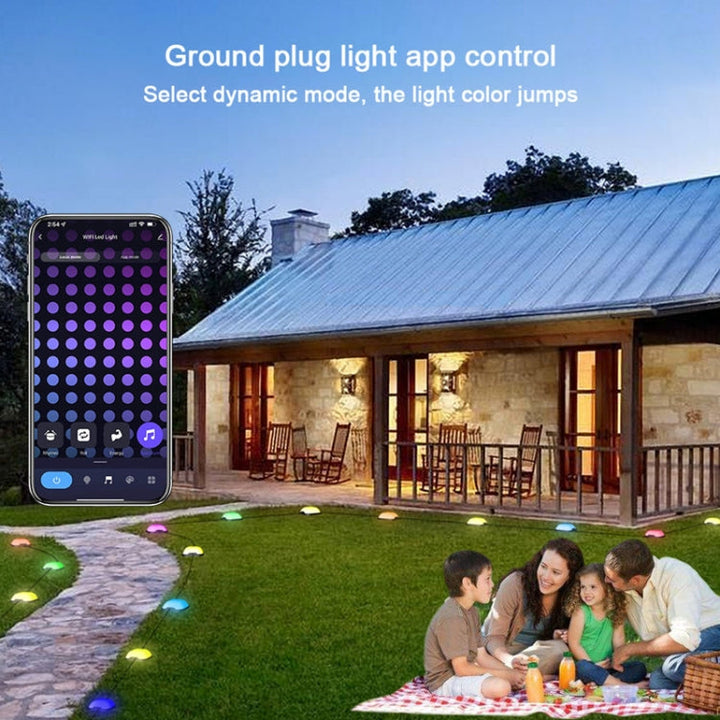 Skanto | CP01 Outdoor WIFI Smart APP Steuerung Gartenbeleuchtung Musik-Synchronisation Outdoor Bodenleuchten (US Stecker)