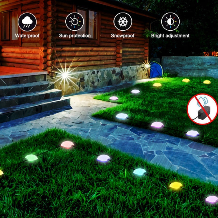 Skanto | CP01 Outdoor WIFI Smart APP Steuerung Gartenbeleuchtung Musik-Synchronisation Outdoor Bodenleuchten (US Stecker)