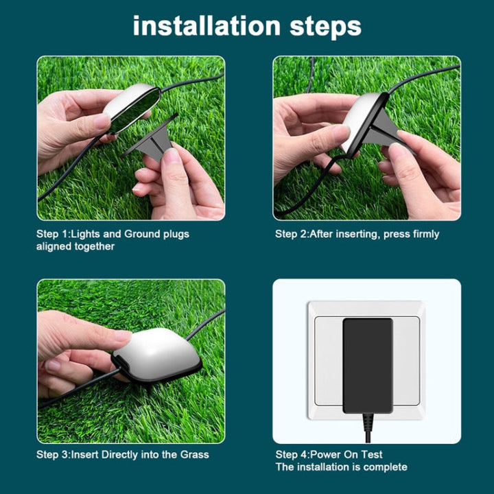 Skanto | CP01 Outdoor WIFI Smart APP Steuerung Gartenbeleuchtung Musik-Synchronisation Outdoor Bodenleuchten (US Stecker)