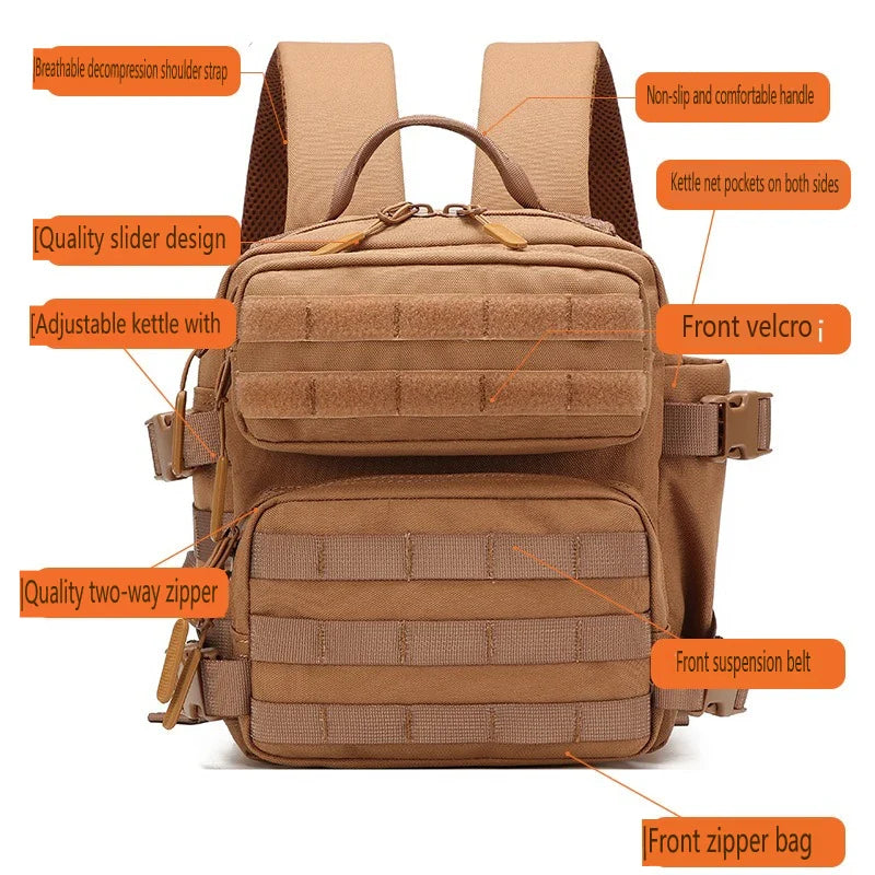 Skanto | Tactivo Mini Rucksack 9L | MOLLE Outdoor Rucksack | Kompakt & Robust | Für Wandern, Camping & EDC