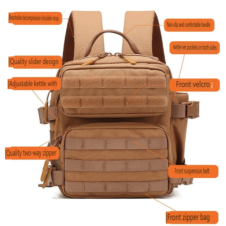 Skanto | Tactivo Mini Rucksack 9L | MOLLE Outdoor Rucksack | Kompakt & Robust | Für Wandern, Camping & EDC
