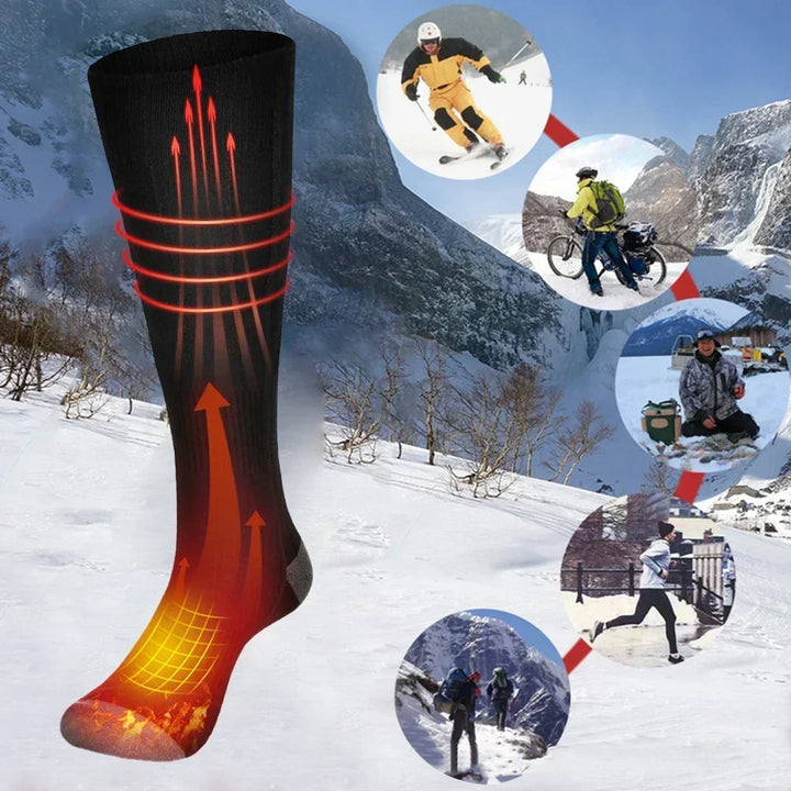 Skanto | Thermavolt Beheizte Socken | 3 Heizstufen | Mit Powerbank | Warme Unisex-Wintersocken für Outdoor & Reisen